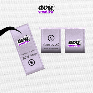 Marquillas Satín Bandera 20x50mm